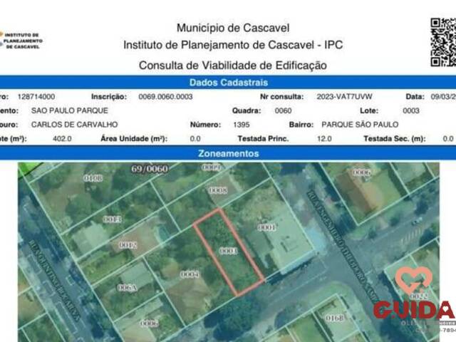 #237 - Terreno para Venda em Cascavel - PR - 3