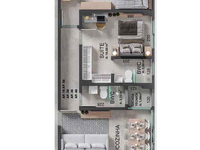 #437 - Apartamento para Venda em Cascavel - PR - 3